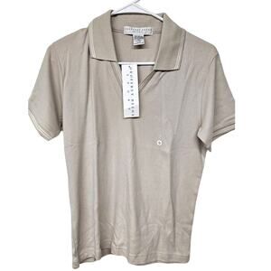 Vtg Womens GEOFFREY BEENE SPORT Polo Shirt Deadstock Medium Gorpcore Hiking Golf